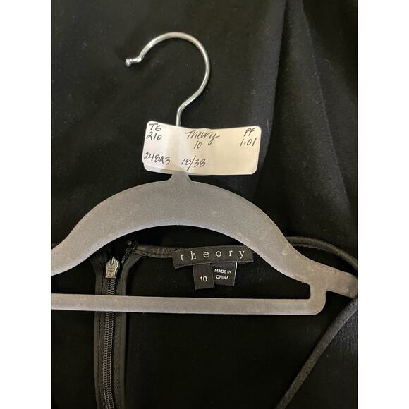 Theory Short Sleeve Leather Dress Black - Picture 4 of 7